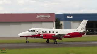 Embraer Bandeirante EMB110 PTSHN Ultima Filmagem Dessa Linda Máquina No Pouso e Decolagem [upl. by Celestyn]