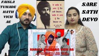 REACTION ON  Khalsa Maidaan Vich Aw  Khazala  Mad Mix  Latest New Song 2024 trending [upl. by Plante107]