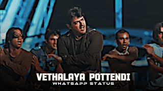 🌈Vethalaya Potendi🎶💫Vibe Song💥💤WhatsApp Status  Billa  Ajith kumar  Yuvan Shankar Raja [upl. by Notgnimer299]