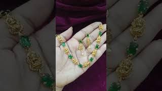 Pachala Laxmi necklace 780 6305160580 emerald nakshi beautiful viral [upl. by Ozneral130]