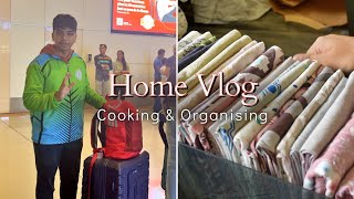 Home Vlog  Rehan Going for Nationals  Simple Tiffin Pasta recipe Organising Bed Sheets amp Blankets [upl. by Betteanne54]