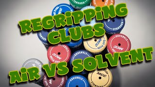 Best Golf Club Regripping Method  Air vs Solvent golf regrip golfclubs [upl. by Meurer]