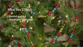 Decorating a Tree with Beaded Garland [upl. by Eimot248]