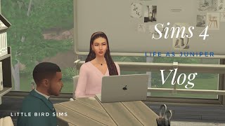 Sims 4 Vlog  S4E31 Work Day in the Life Newcrest Office  Amelie’s mini BDay Celebration [upl. by Barcot]