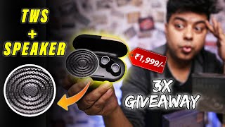 True Wireless Earphone  Wireless Speaker  Priced Under Rs 2000  3x Giveaway [upl. by Anaz]