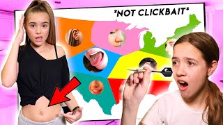 THROWING A DART AT A MAP TO CHOOSE OUR PIERCINGS NOT CLICKBAIT [upl. by Jaye]