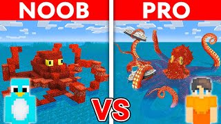 NOOB vs PRO GIANT KRAKEN House Build Challenge in Minecraft [upl. by Longerich]