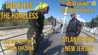 Atlantic City police harassing homeless people on the boardwalk Mr nice guy to the rescue [upl. by Cynthia]