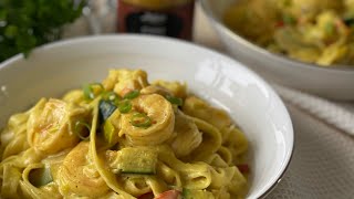 Romige pasta scampi curry [upl. by Mace]