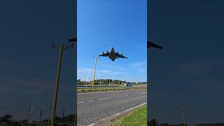 RAF C17 landing at Prestwick [upl. by Buehler]