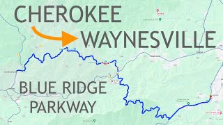 Cherokee to Waynesville North Carolina 4K Scenic Driving on the Blue Ridge Parkway [upl. by Ahsennek]