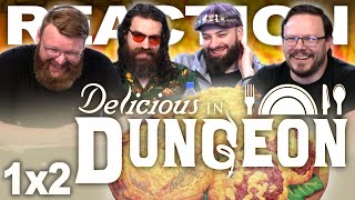 Delicious in Dungeon 1x2 REACTION quotRoast BasiliskOmeletteKakiagequot [upl. by Iel355]