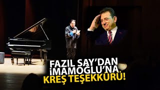 Fazıl Saydan Ekrem İmamoğluna kreş teşekkürü Seyirciler uzun süre alkışladı [upl. by Fairlie]