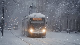 Epic Snow Storm Sounds to Sleep on the Empty Street┇Extreme Winter Ambience amp Strong Wind [upl. by Cher]