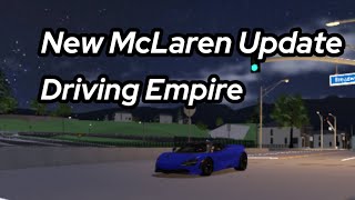 NEW MCLAREN UPDATE IN DRIVING EMPIRE mclaren drivingempire roblox [upl. by Frasco]