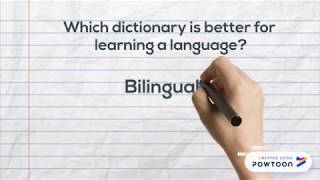 Monolingual vs Bilingual Dictionaries [upl. by Crawford]