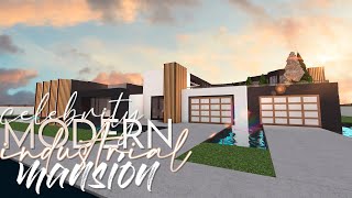 Bloxburg  Celebrity Modern Industrial Mansion  750k  Architecture Series House Build [upl. by Nelak]