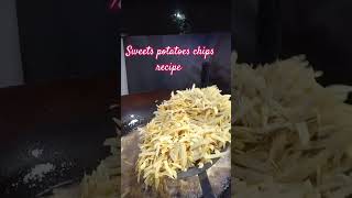 Sweet potato chips recipe momentfood reel song shorts shortsfeed [upl. by Rovner]