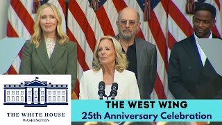 The West Wing Cast Reunites at the White House for 25th Anniversary Celebration [upl. by Cogn]