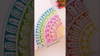 Draw an Easy Mandala with me 🌈🎨 art shorts drawing mandala colors aesthetic zentangle doodle [upl. by Sialac239]