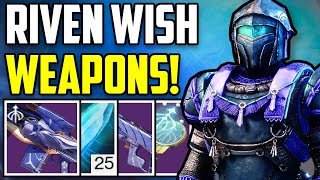 Destiny 2 NEW Riven Wish Weapons PVE God Roll Guide Best Perks [upl. by Otrebor]