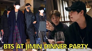 BTS Celebrate Jimin Hot 100 Hit at Dinner at Magnate Cafe with Jin amp Jhope Like Crazy Billboard live [upl. by Selinda]