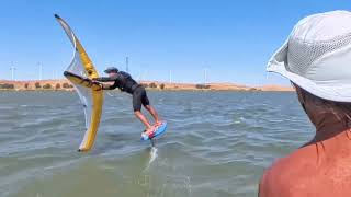 September 28 2024 Sailing with Kenny the best wing foiler at Sherman Island Flatwater Surfing [upl. by Adlar]