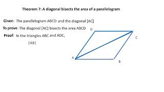 Leaving Certificate Ordinary Level Geometry Theorem 7 [upl. by Willis]