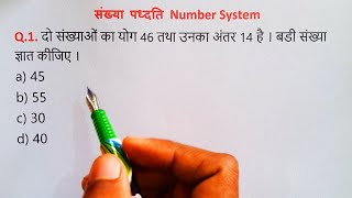 Number System Most Important Questions for All One Day Exams  Number System  Sankhya Paddhati [upl. by Jannelle]