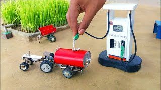 Diy mini motor water pump science project  mininhand pump  diy tractor captainfarma [upl. by Asiek]