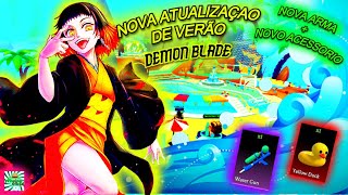 CORRE NOVA ATUALIZAÇÃO DE VERÃO COM NOVOS ITENS GRATIS  NOVO CODIGO NO DEMON BLADE  ROBLOX [upl. by Yeuh278]