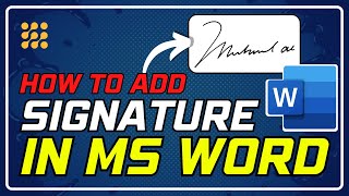 How To Add Signature To MS Word EASY [upl. by Alarise156]