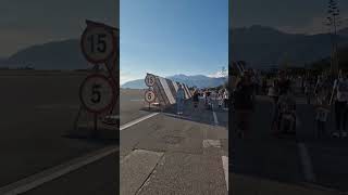 Tivat airport Montenegro tivat takeoff airplane aviation airport montenegro [upl. by Yerfdog]