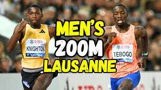 Letsile Tebogo vs Erriyon Knighton vs Fred Kerley II 200M Diamond League Lausanne Switzerland 2024 [upl. by Juliann]