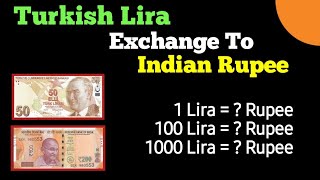 Turkish lira exchange to Indian rupee today  1 turkish lira indian rupees  turkish lira vs rupee [upl. by Enaht]