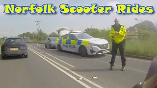 Norfolk Scooter Rides  82mph GPS Standard Vespa GTS 300 scooter rider [upl. by Comethuauc]