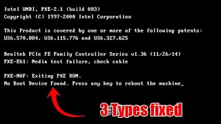 how to fix pxe mof exiting pxe rom no bootable device [upl. by Liuqnoj]