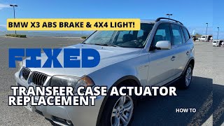 BMW X3 ABS BRAKE 4x4 WARNING LIGHT FIX DIY HOW TO CHANGE TRANSFER CASE ACTUATOR REPLACEMENT [upl. by Rus611]