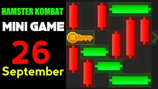 Hamster Kombat Mini Game 26 September Today  Hamster Kombat Puzzle Today  Hamster Kombat Key Today [upl. by Dekow802]