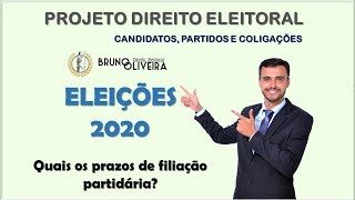 ELEIÇÕES 2020  DIREITO ELEITORAL PARA CANDIDATOS E PARTIDOS  Filiação Partidária [upl. by Lemuela755]