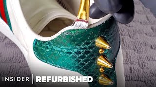 How 680 Gucci Sneakers Are Professionally Restored  Refurbished [upl. by Anauqed]