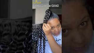 How To Sleek High Ponytail w Weave On Natural Hair  Thick Curly Ponytail Tutorial FtUlaHair [upl. by Bohon773]