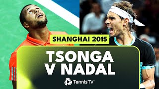 JoWilfried Tsonga vs Rafael Nadal ROLLERCOASTER Match 🍿  Shanghai 2015 Extended Highlights [upl. by Ardnekahs]