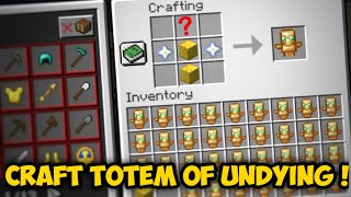 How to Craft Totem of Undying in Miecraft PEBedrockJava Craft Totem of Undying [upl. by Richela]