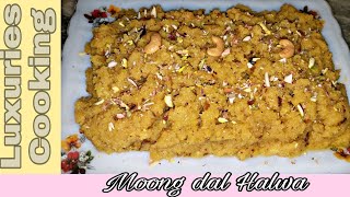 Moong Dal HalwaRecipe by Luxuries Cooking [upl. by Krucik]