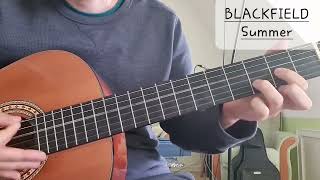 Blackfield  Summer  Easy Guitar Lesson [upl. by Aninep675]