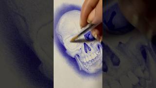 Ballpoint Pen Shading Technique crosshatching skulldrawing drawingtutorial [upl. by Brittne]