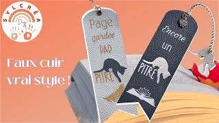 comment faire un marque page en simili cuir  DIY Cricut [upl. by Eelik628]