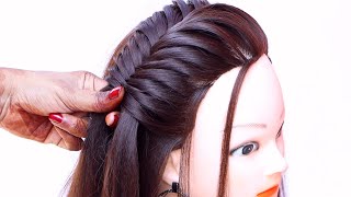 Beautiful fishtail hairstyle  Easy hairstyle  hairstyle for girls  hairstyles [upl. by Au532]