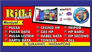 CARA MEMBUAT SPANDUK KONTER HP [upl. by Dinerman299]